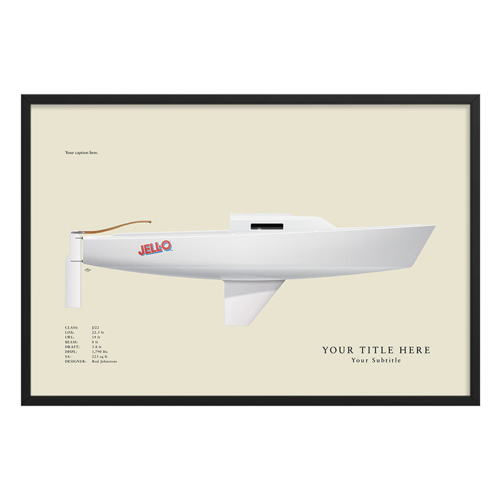 J/22 Custom Half Hull Print