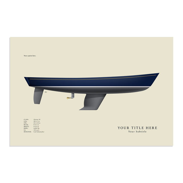 Alerion 28 Custom Half Hull Print