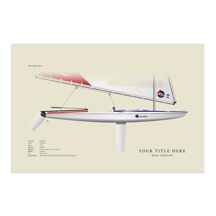 Sunfish Custom Half Hull Print