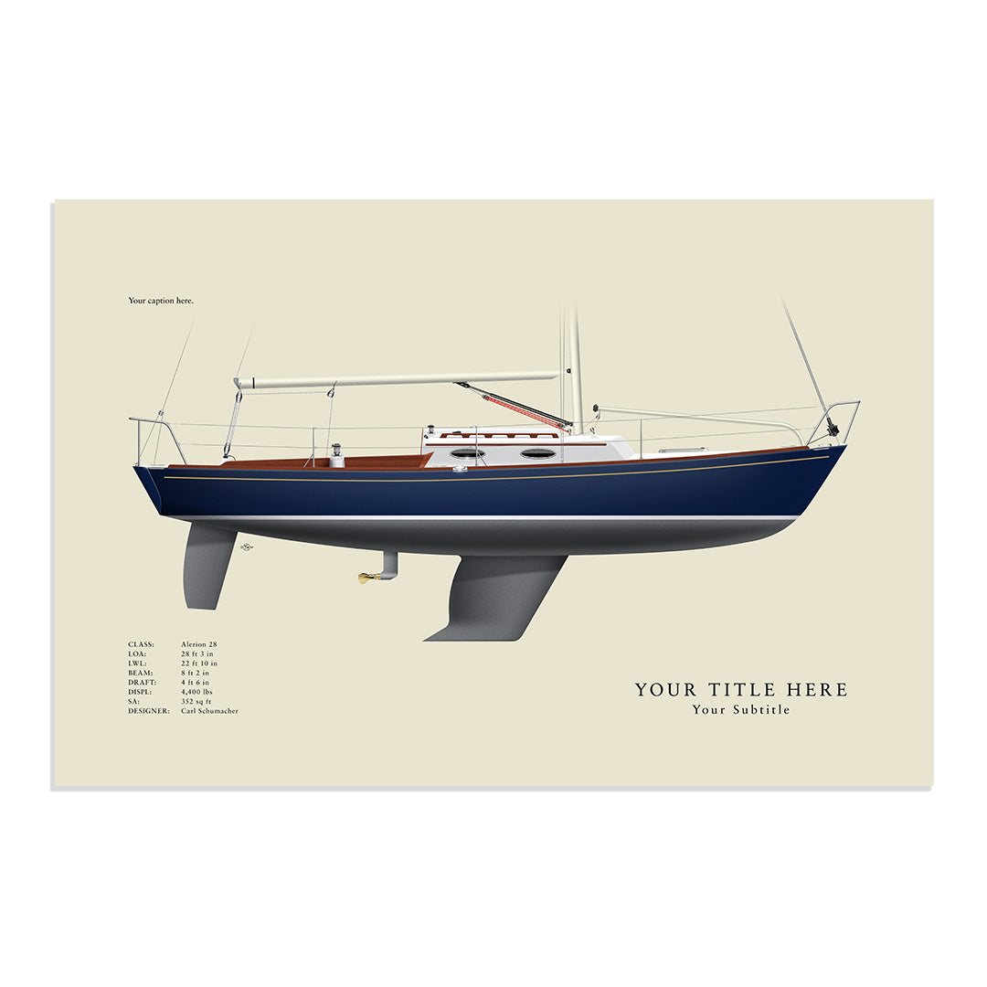 Alerion 28 Custom Half Hull Print