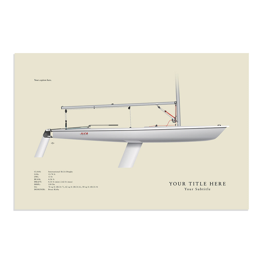 ILCA Dinghy Custom Half Hull Print