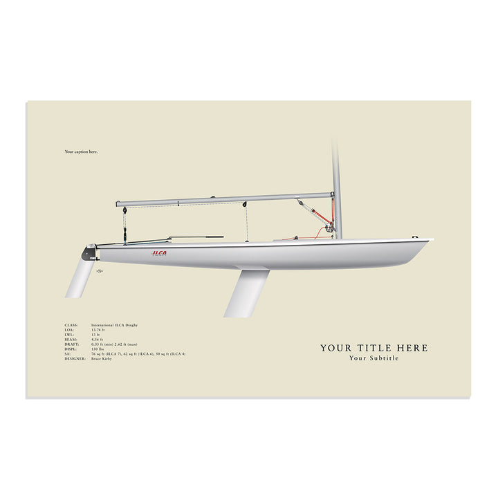 ILCA Dinghy Custom Half Hull Print