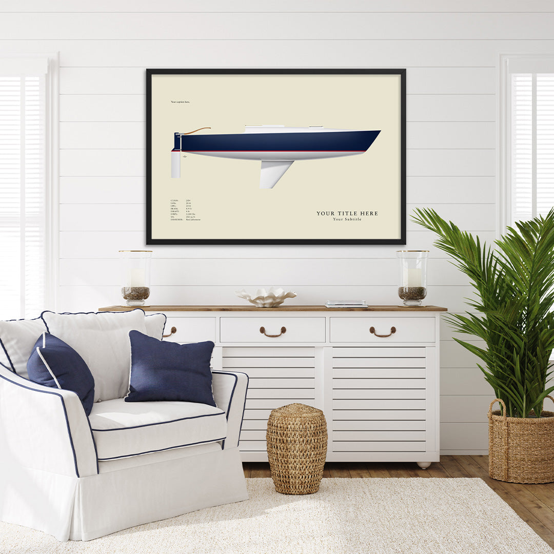 J/24 Custom Half Hull Print