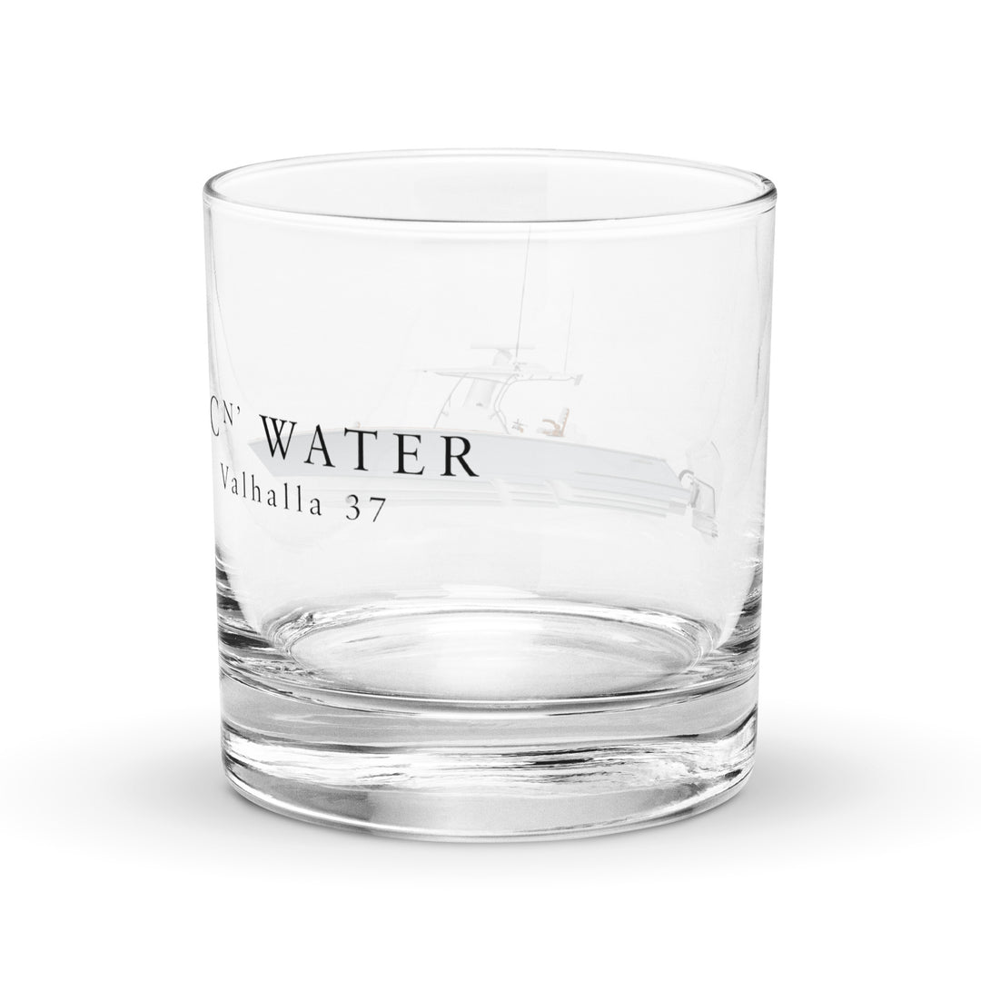 Matching Custom Half Hull Rocks Glass