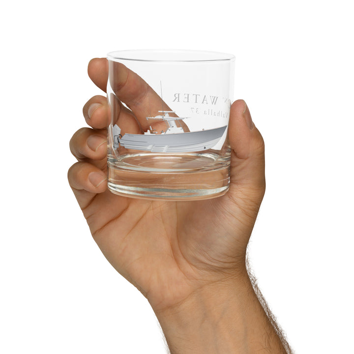 Matching Custom Half Hull Rocks Glass