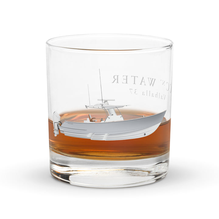 Matching Custom Half Hull Rocks Glass