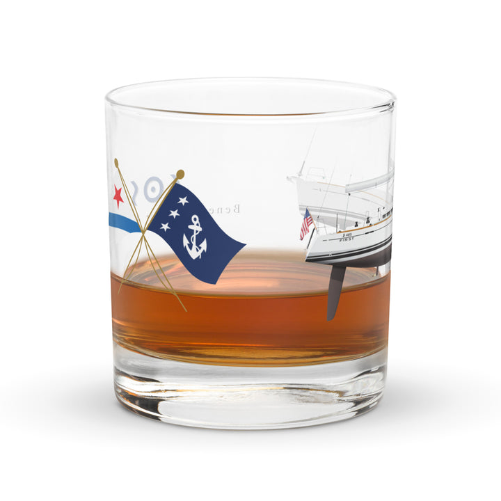 Matching Custom Half Hull Rocks Glass