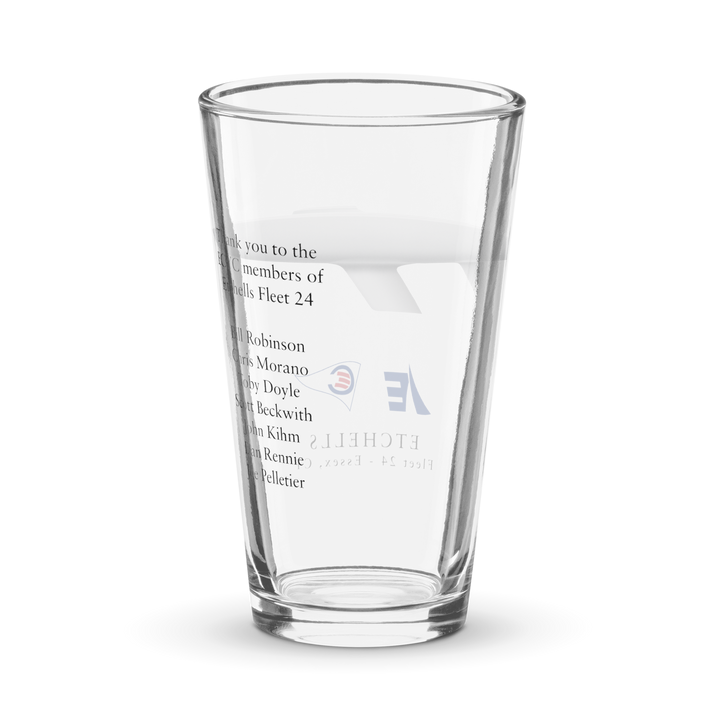 Matching Custom Half Hull Pint Glass