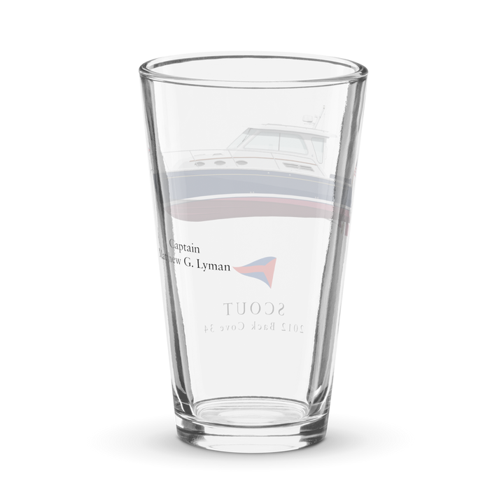 Matching Custom Half Hull Pint Glass