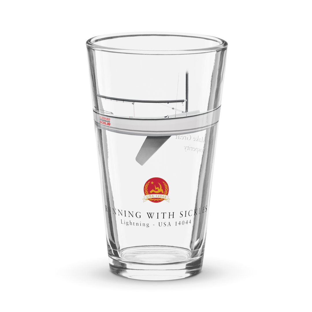 Matching Custom Half Hull Pint Glass