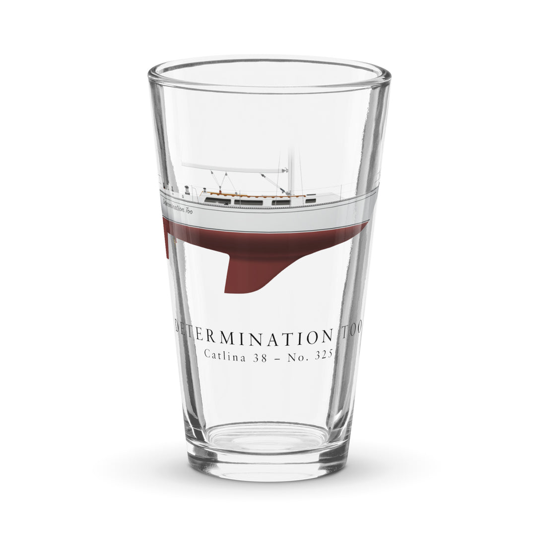 Matching Custom Half Hull Pint Glass