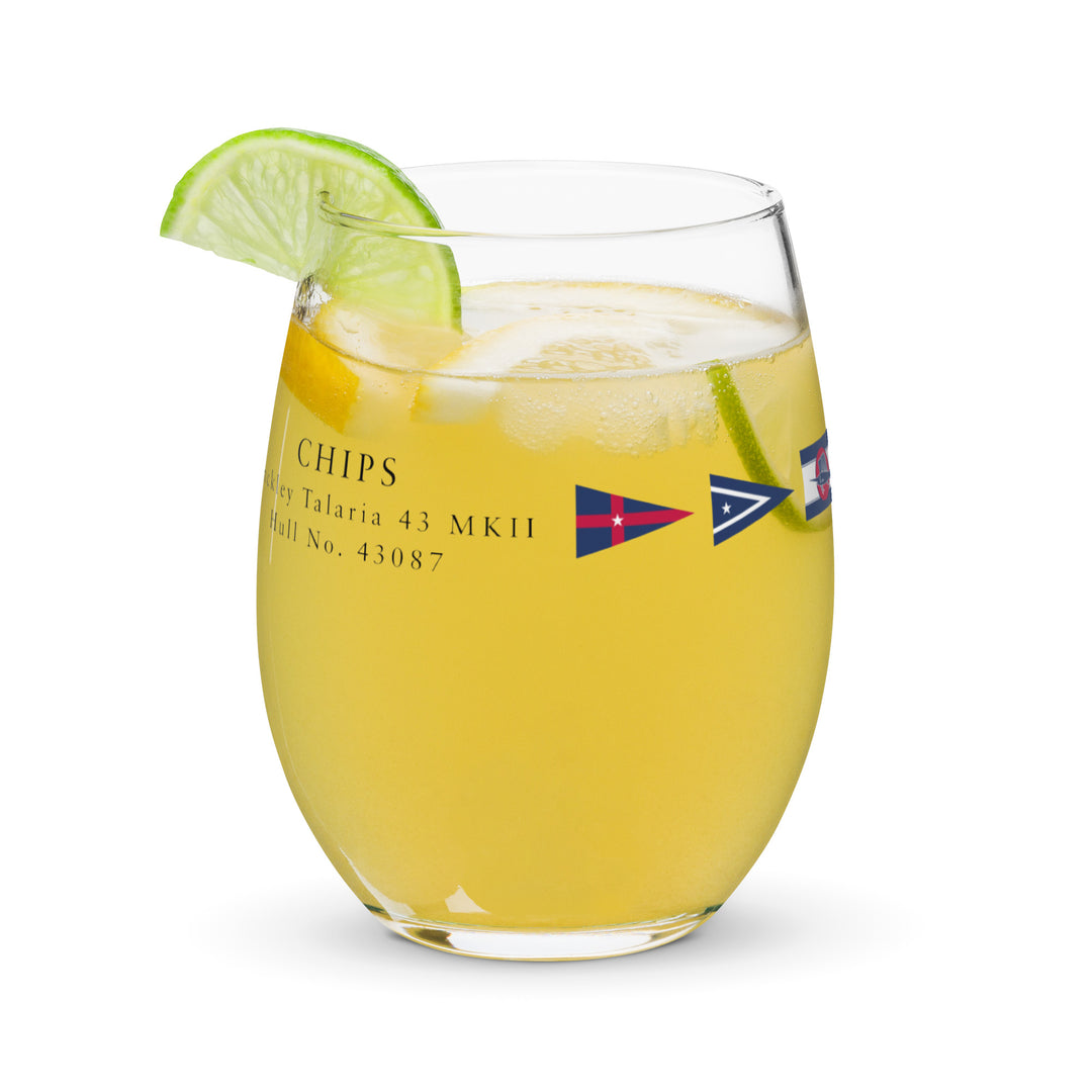 Matching Custom Half Hull Wine Glass