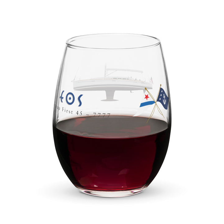 Matching Custom Half Hull Wine Glass