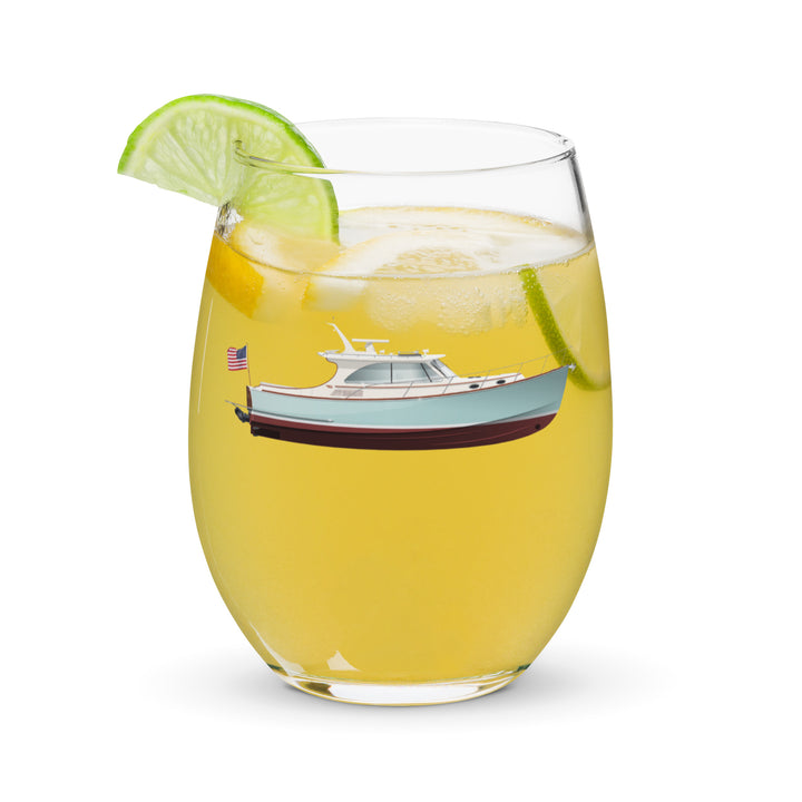 Matching Custom Half Hull Wine Glass