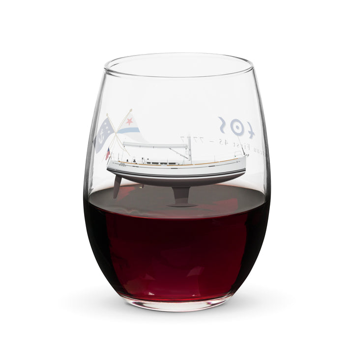 Matching Custom Half Hull Wine Glass